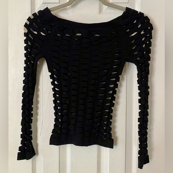 Women’s black long sleeves top x-small - Picture 3 of 5